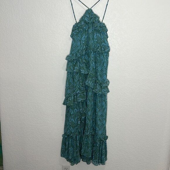 NWT Cinq A Sept Rayner Ruffle Trimmed MIDI Dress Size 2 - Picture 2 of 16